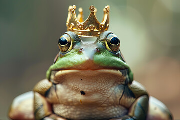 A frog prince with a gold crown