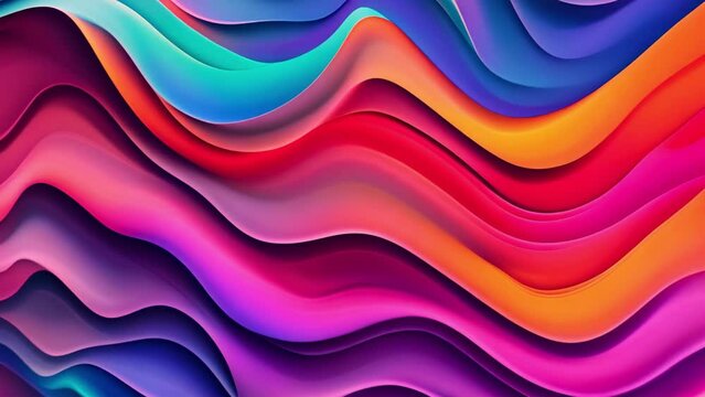 abstract colorful background, Colorful layered wavy lines pattern