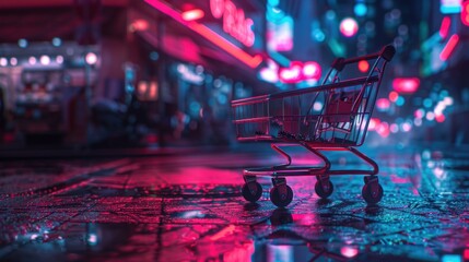 Shopping Cart in Urban Environment