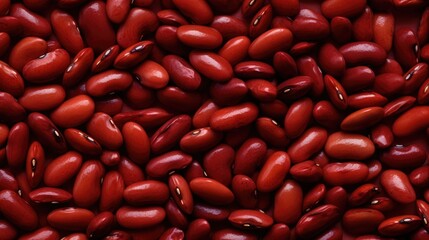 Bean background. The seeds of the beans are red in color. Foods rich in protein and vitamins.
