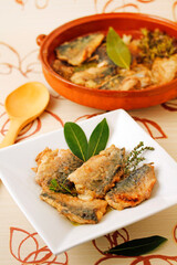 Pickled mackerel.