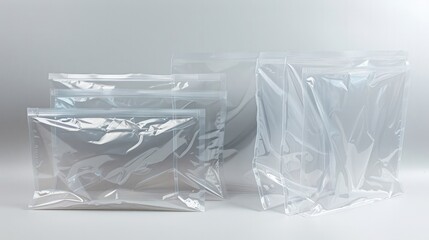 transparent plastic bags for branding, various sizes