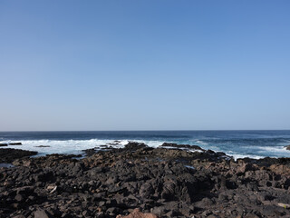 Atlantic ocean view outside Las Palmas, Canary islands, Spain