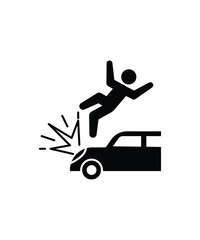 car accident icon, vector best flat icon.