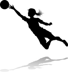 Female Soccer Football Player Woman Silhouette
