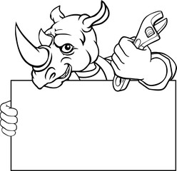 Rhino Mechanic Plumber Spanner Wrench Handyman