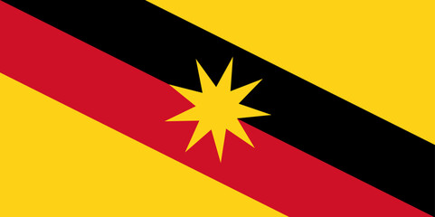 Flag of Sarawak State (Malaysia) Negeri Sarawak, Ibu Pertiwi