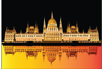 Naklejka premium hungarian parliament building