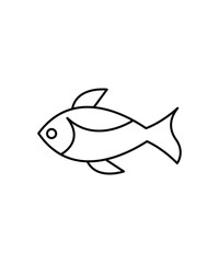 fish icon, vector best line icon.