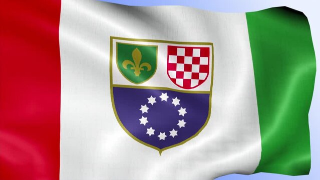 Bosnia and Herze govina Federation of National Flag Loop