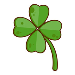 shamrock four leaf clover cartoon design