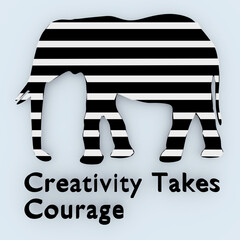 Creativity Takes Courage concept - 745109209