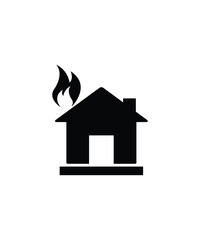 home with fire icon, vector best flat icon.