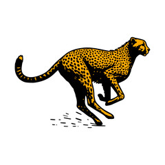 Illustration of Running Cheetah