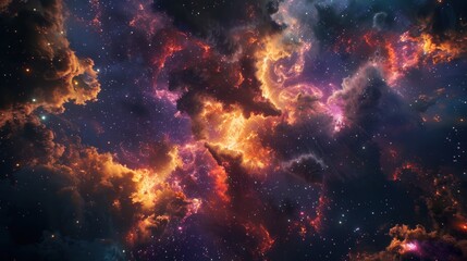 clouds abstract galaxy art - obrazy, fototapety, plakaty