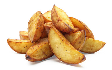 potato wedges isolated on transparent background