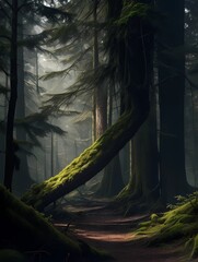forest in the fog