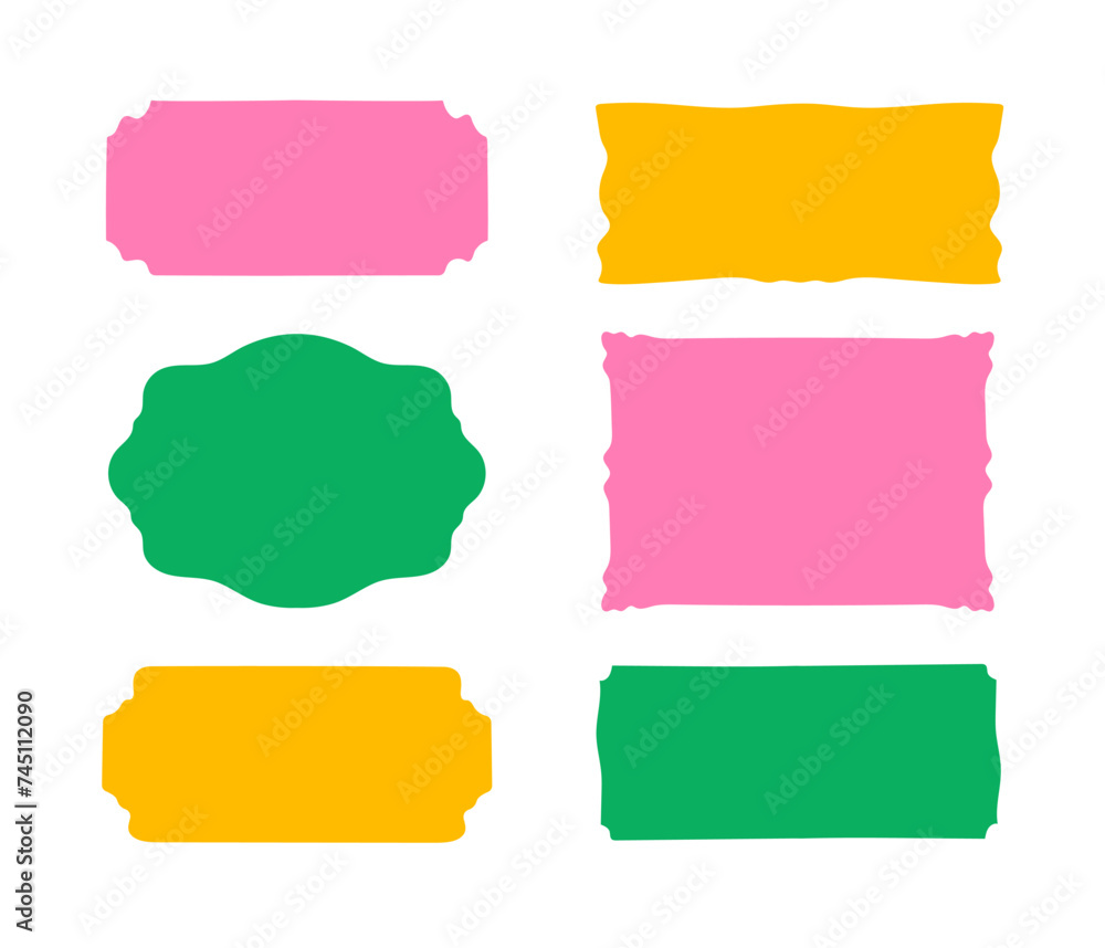 Poster hand-drawn doodle frames. set of the vector text boxes isolated on a transparent background. quote f