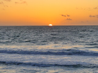 Coucher de soleil sur la mer