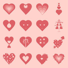 Seamless pattern with hearts