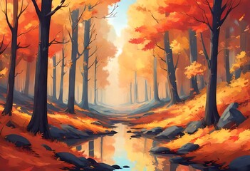 autumn trees scenery