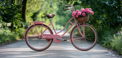 Rolgordijnen bicycle in the park © Adan