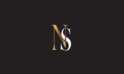 NS, SN, S, N Abstract Letters Logo Monogram	