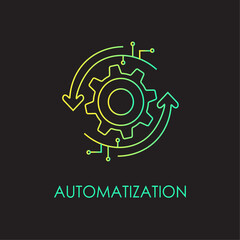 Automatization Vector Icon: Automation, Robotics, Technology, Efficiency Illustrations.