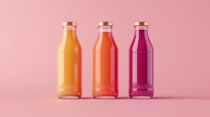 glass bottle mockup and mockup image, in the style of light and pastel color , pop-culture-infused, pop-inspired, aerial view, vibrant and textured, leica cl, poured