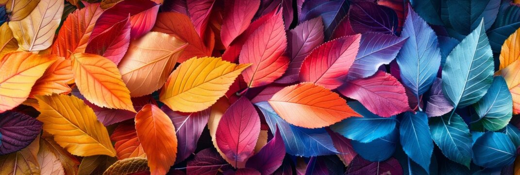 Autumn Leaves Whirlwind Dance in Vibrant Hues Generative AI