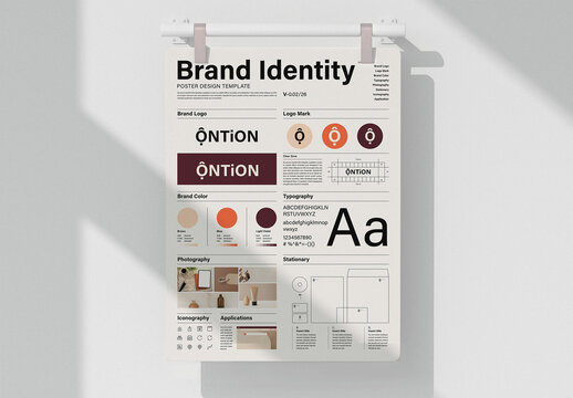 Brand Identity Guidelines Poster Template Design Layout