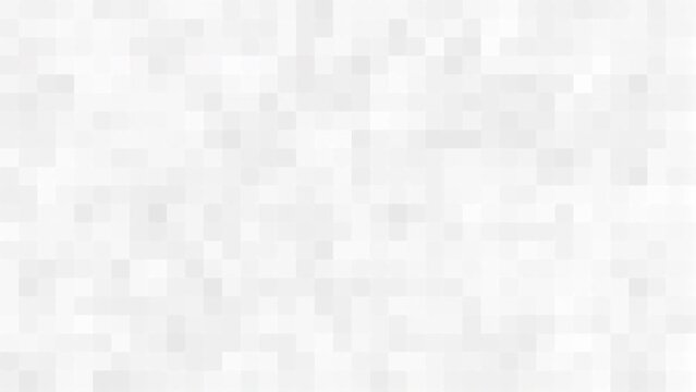 4k Abstract pixel animation black and white digital background,geometric of square pattern moving with gray background.