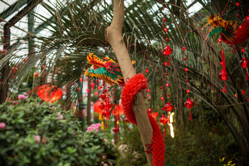 Chinese dragon in the garden