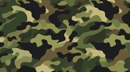 Flat design camouflage pattern texture