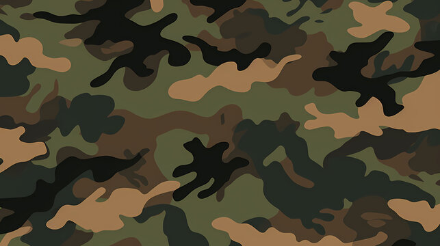 Flat design camouflage pattern texture