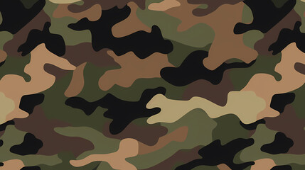 Fototapeta premium Flat design camouflage pattern texture