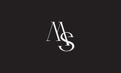 MS, SM, S, M Abstract Letters Logo Monogram