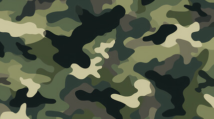 Flat design camouflage pattern texture