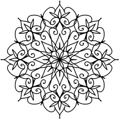 Mandala Coloring Page, Floral Mandala Coloring Page For Adults