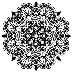 Mandala Coloring Page, Floral Mandala Coloring Page For Adults