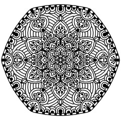 Mandala Coloring Page, Floral Mandala Coloring Page For Adults