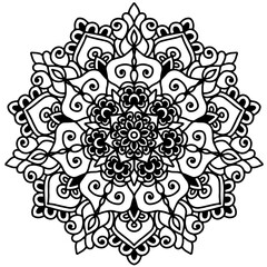 Mandala Coloring Page, Floral Mandala Coloring Page For Adults