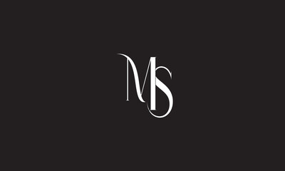 MS, SM, S, M Abstract Letters Logo Monogram