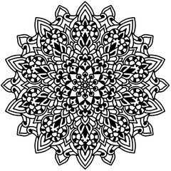 Mandala Coloring Page, Floral Mandala Coloring Page For Adults