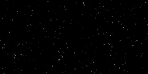 Dark Green, block vector texture with beautiful stars. Colorful illustration. Glitter vintage lights background. Real snow on black background, blizzard, isolated black background.