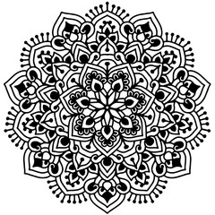 Mandala Coloring Page, Floral Mandala Coloring Page For Adults