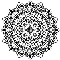 Mandala Coloring Page, Floral Mandala Coloring Page For Adults