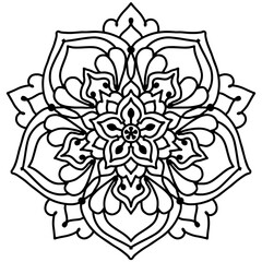 Mandala Coloring Page, Floral Mandala Coloring Page For Adults