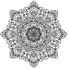 Mandala Coloring Page, Floral Mandala Coloring Page For Adults