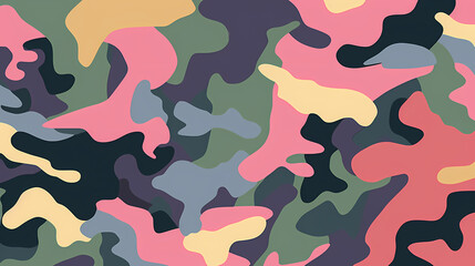 Camouflage pattern with organic shapes, camouflage texture